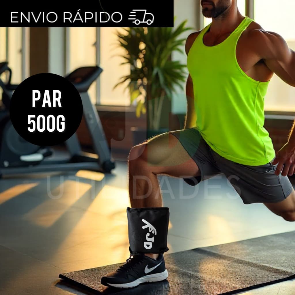 Caneleira de Peso 500g (Par) – Pernas, Treino Livre, Fisioterapia, Reabilitação, Musculação