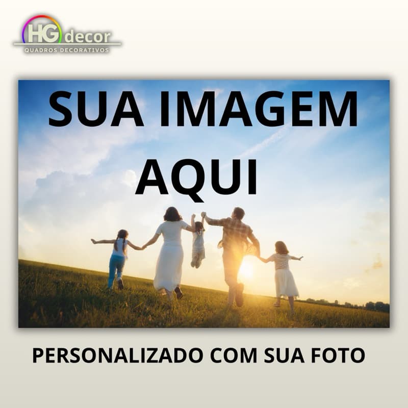 Quadro Decorativo Personalizado GRANDE - Com Sua Imagem - Personalizamos com sua foto 70x50 Envio Imediato