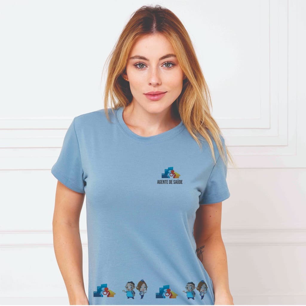 Camiseta feminina ou masculina, profissional agente de saude