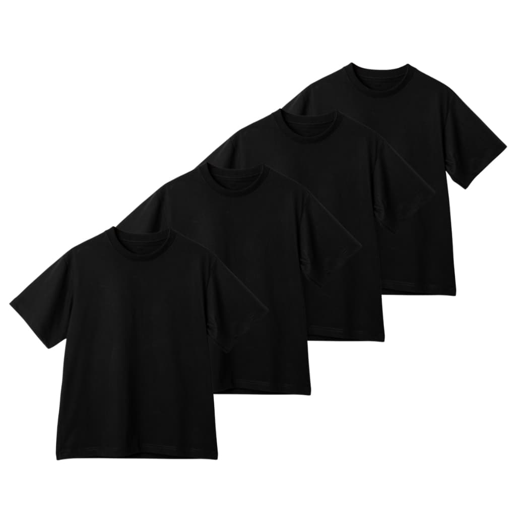 Kit 4 Camiseta Oversized de Algodão Masculina Ideal para Academia e Esportes Gola Redonda Lisa