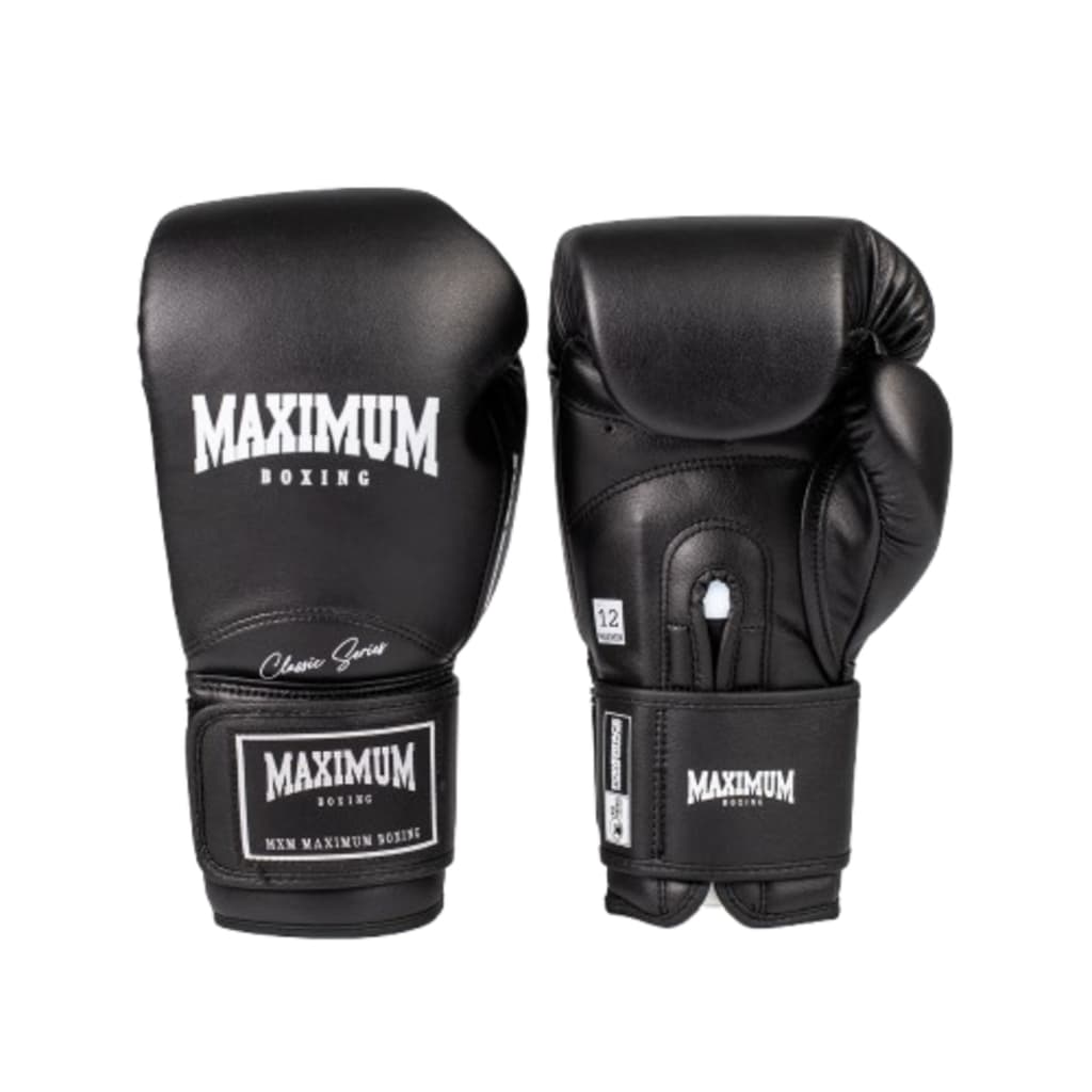 Luva New Classic Black para Muay Thai e Boxe Linha Iniciante - Maximum