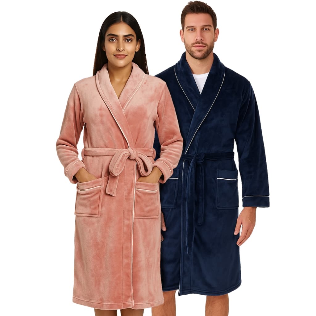 Roupão Microfibra Flanel Neo Velour Premium Extra Macio Unissex Adulto Masculino Feminino Inverno