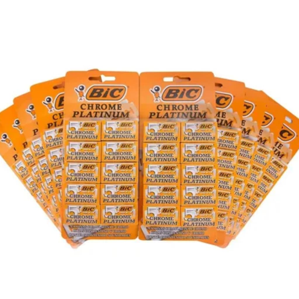 Lamina Bic Chrome Platinum - 10 Cartelas (50 Unidades)