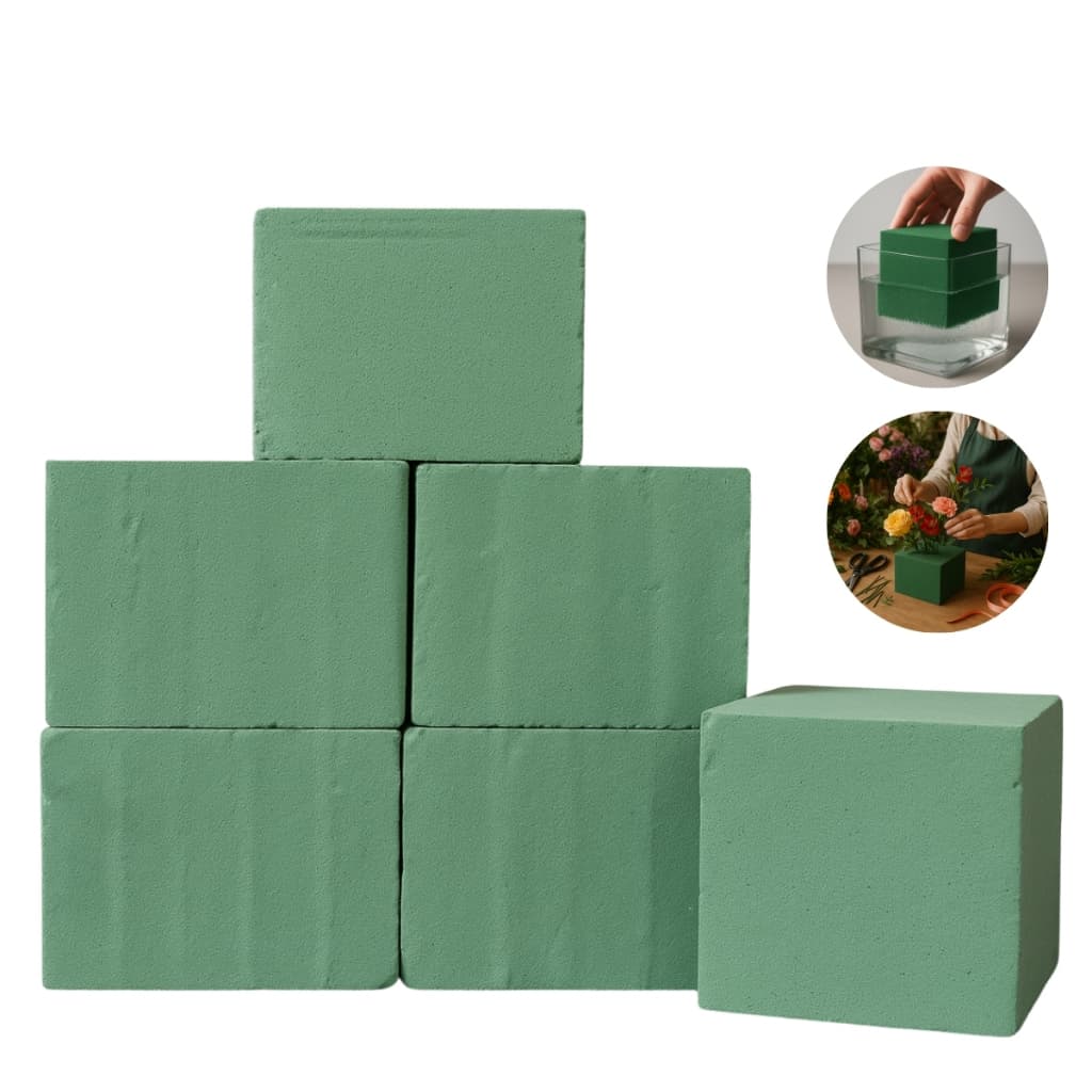 Espuma Floral Ideal Para Arranjos e Decorações com Qualidade Profissional e Alta Absorção Kit 6 Un