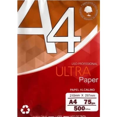 Papel sulfite Branco A4 75g 210x297mm  pacote com 500 folhas