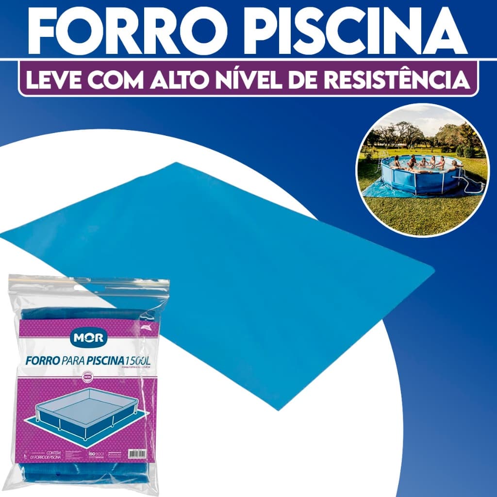 Forro De Piscina Infantil Inflável Resistente 1500Litros - Mor Evita Rasgos na Lona da Piscina