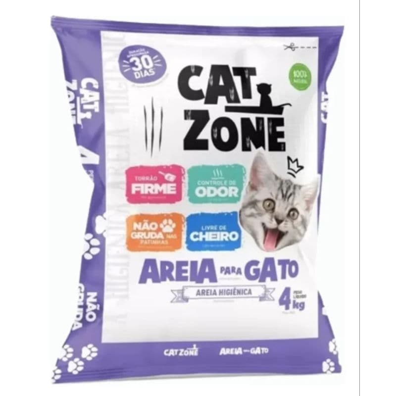 Areia Higiênica Cat Zone para Gatos 4kg