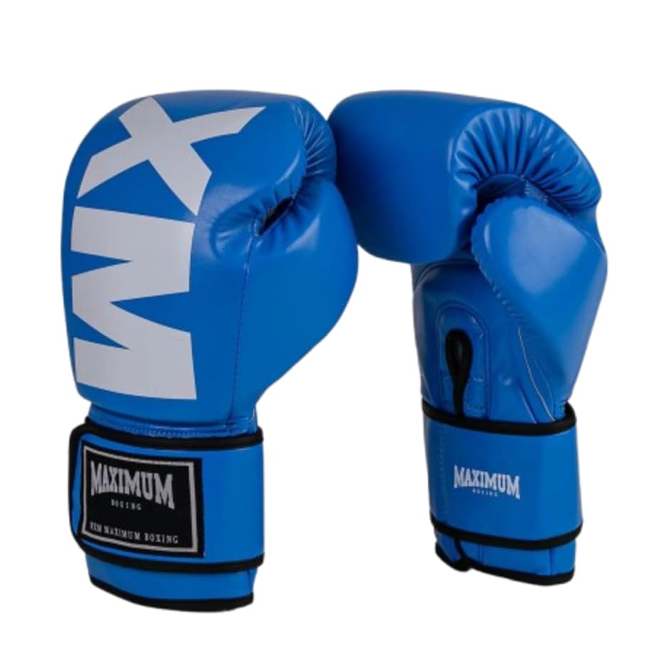 Luva MXM Cor Blue Linha Iniciante para Treinos de Muay Thai e Boxe - Marca Maximum