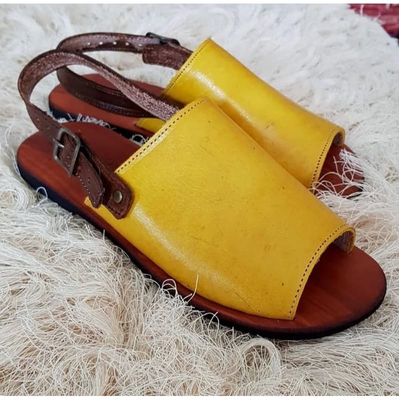Rasteirinha Feminina Sandália de Couro Chinelo de Couro Legitimo