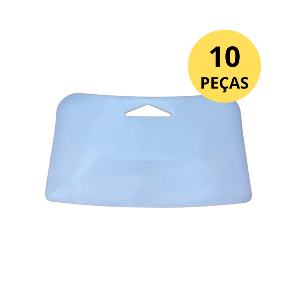 Kit 10 Espátula Plástica Celuloide Aplicador De Massa Corrida Rejunte Gesso Uso Geral