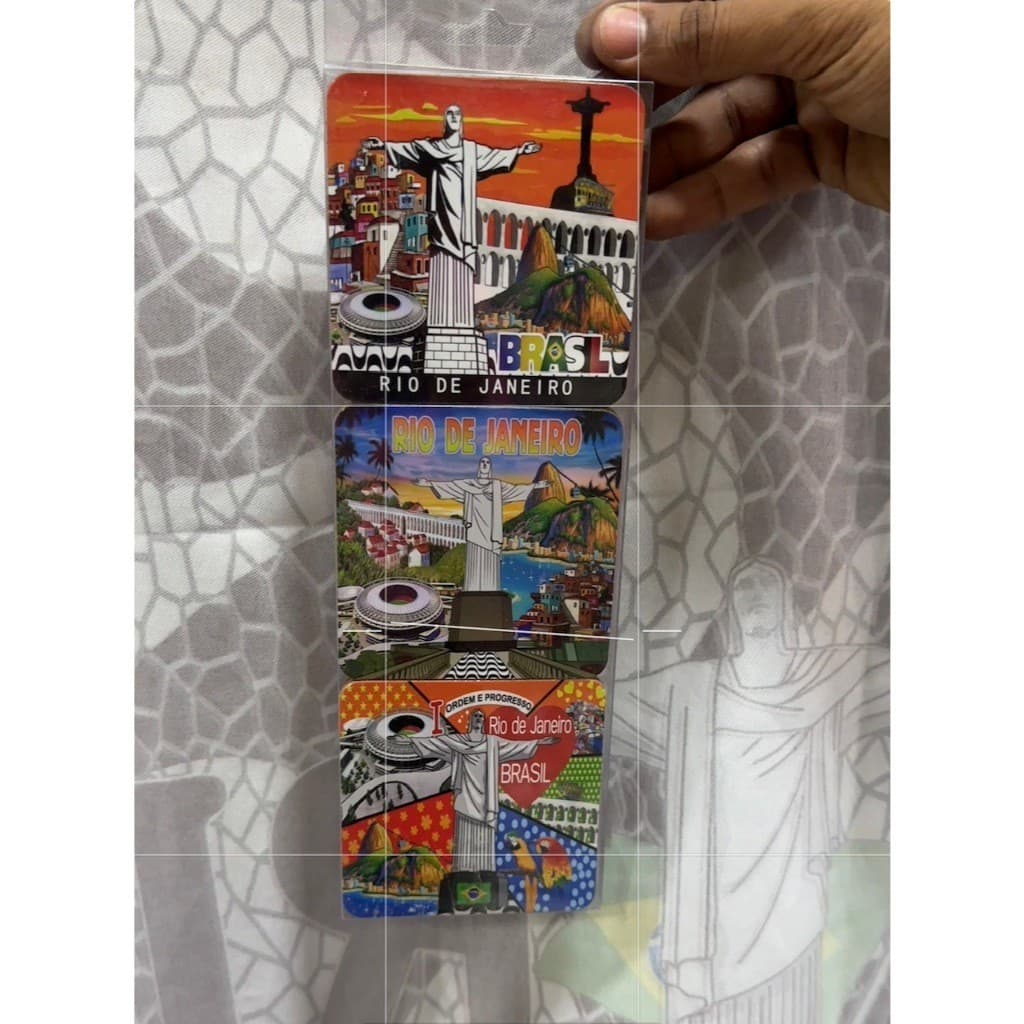 Kit 6 unidades de Porta-Copo de mdf Lembrança Rio de Janeiro