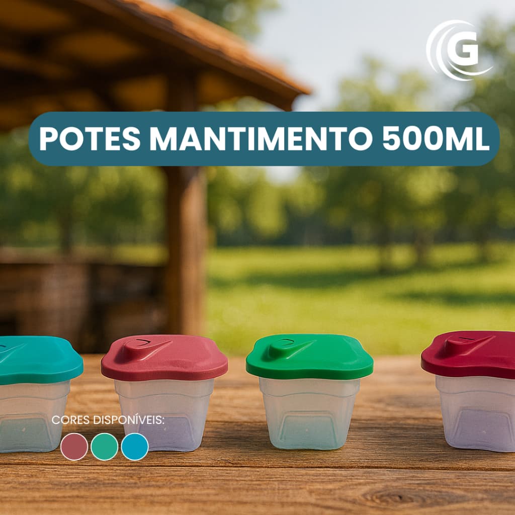 Kit de 10/20/30 Potes Plasticos Resistentes para Mantimentos Coloridos