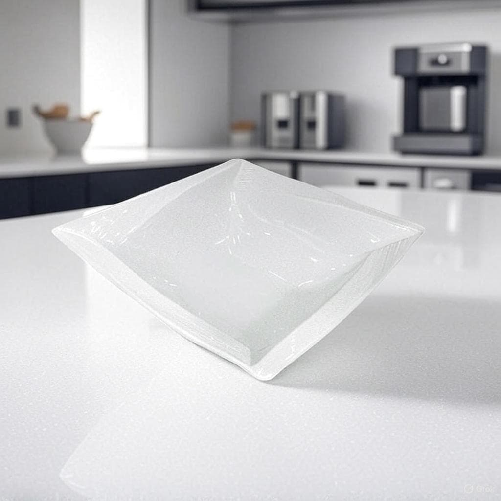 🍽️ Travessa Funda Quadrada em Porcelana Branca – Elegância do Irã ✨(Item 105)