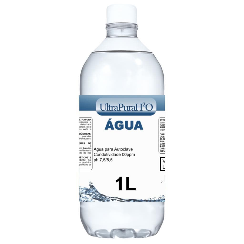 Água desmineralizada 1l | Ultra PuraH2O