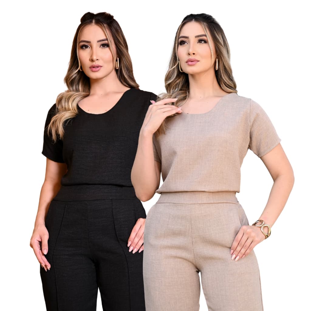 Kit 2 Conjuntos Femininos Estilo Executiva Confortáveis e Estilosos