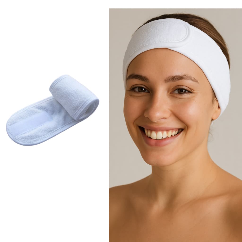 Spa Faixa De Cabelo Facial Turbante Adequada Para Banho , Maquiagem E Esportes - Cor Branca