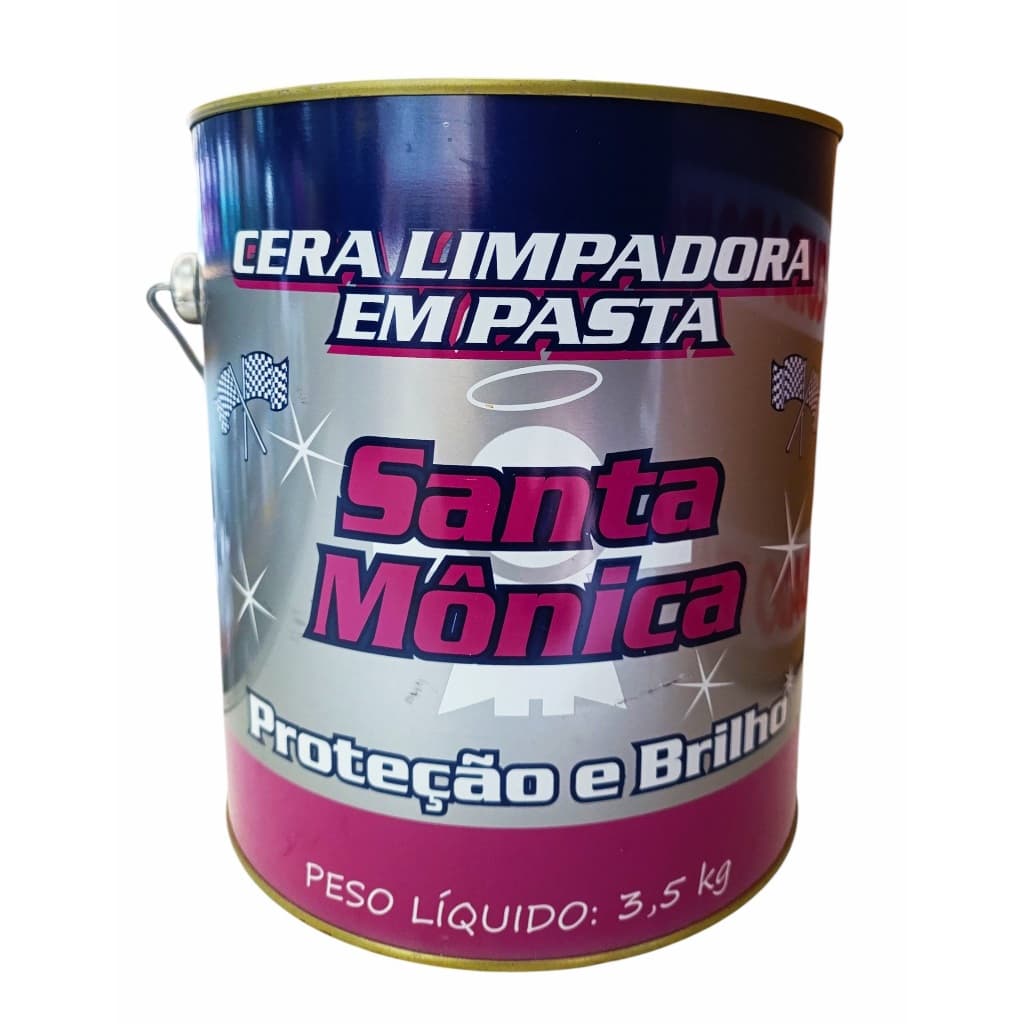 Cera Limpadora Santa Monica Cleaner Wax Proteção e Brilho 3.5kg