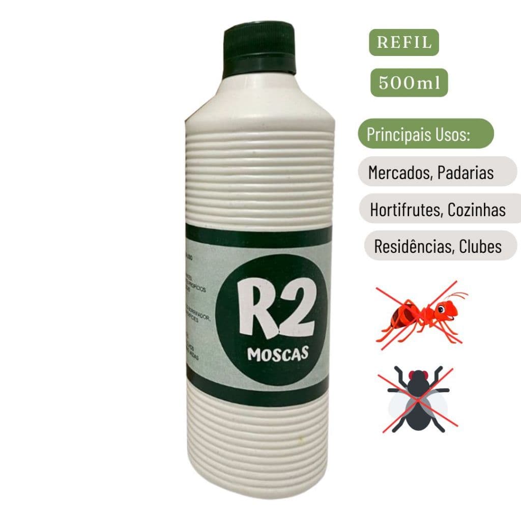 Repelente Moscas Formigas (R2 Moscas) REFIL Sem cheiro (Usado em Mercados, Peixarias e Padarias)
