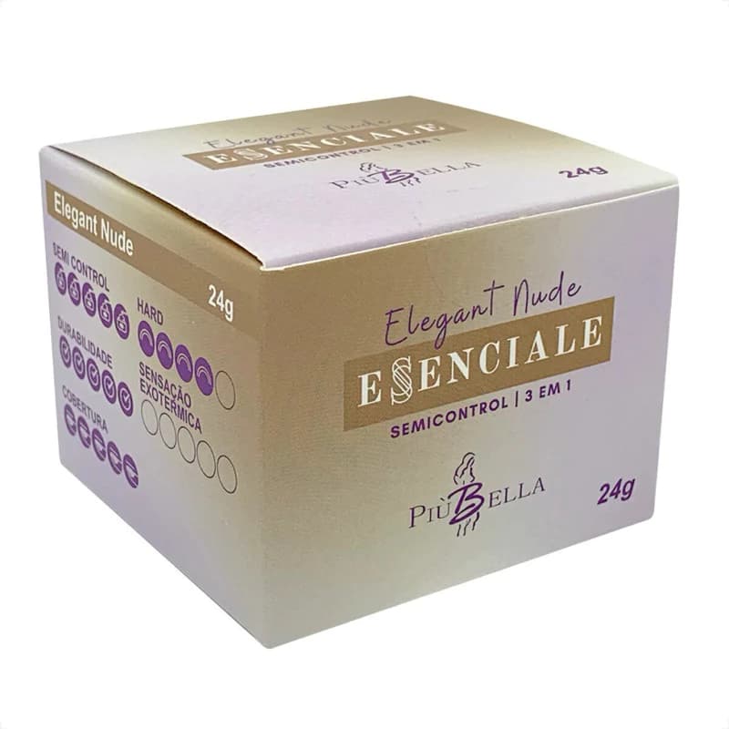 Gel Para Unha Elegant Nude Essenciale Piu Bella 24g Molde F1 Molde Russo Unhas