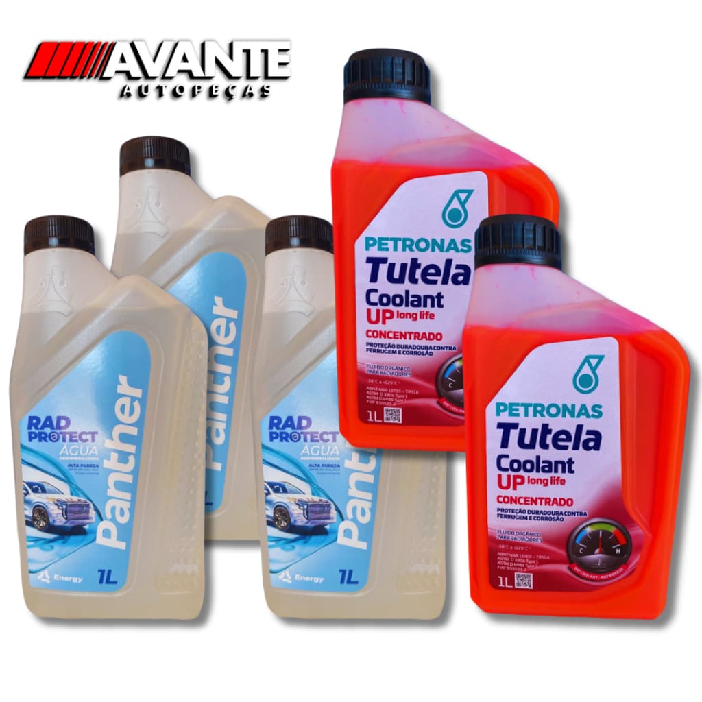 Kit Aditivo Petronas Rosa Concentrado p/ Radiador – 3 Águas + 2 Aditivos