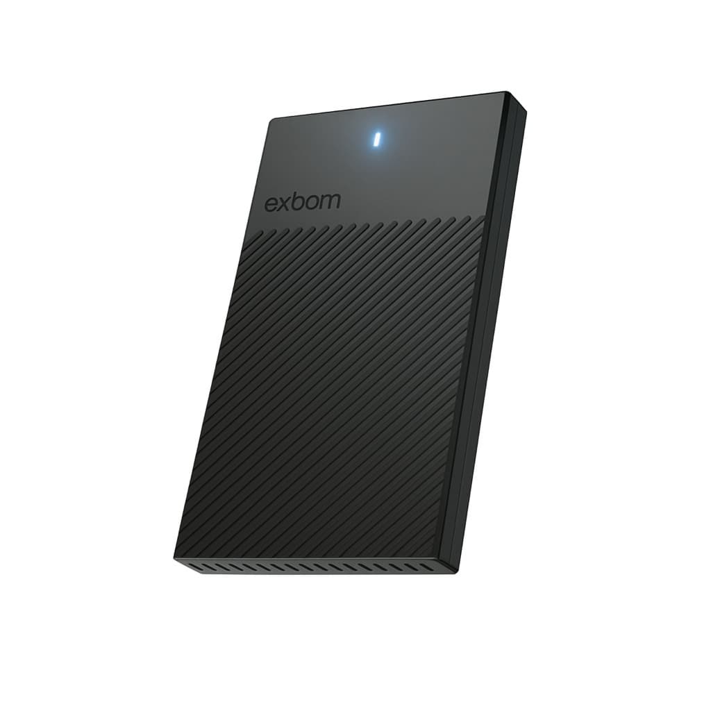 Case para HD Externo Exbom Notebook SATA 2.5" USB 3.0 - Modelo Top Preto