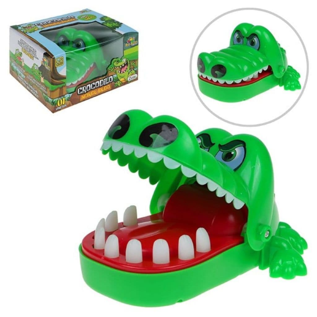Jogo Crocodilo Morde Dedo Infantil  Brinquedo Divertido e Interativo de Mesa Desafio de Sorte e Agilidade para Criança