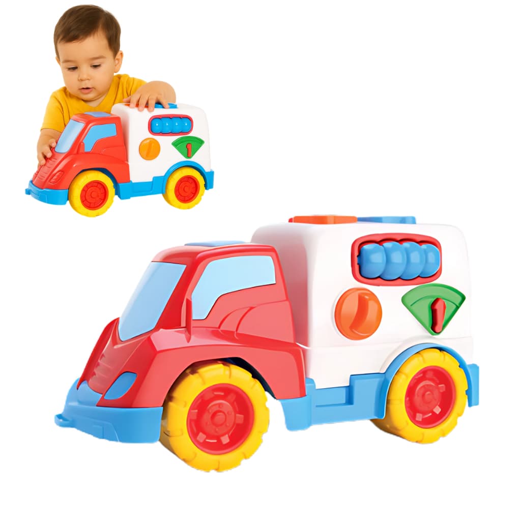 Brinquedos Educativos Caçamba com Encaixes Colorido Brinquedo Para Bebe 1 ano