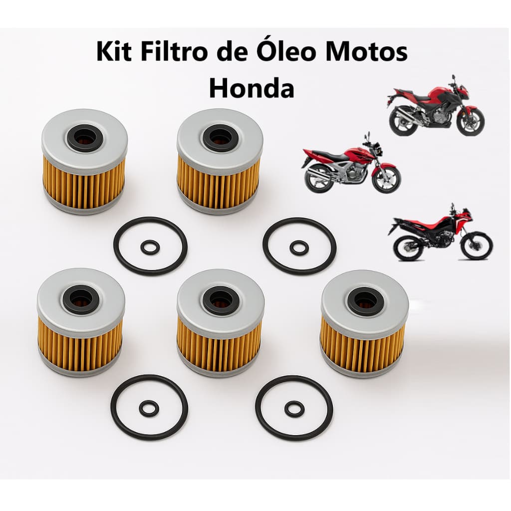 Kit Filtro Troca Óleo Twister/CB300/XRE 300/Falcon/Tornado/CB Twister 250/CB Twister 300 com Oring