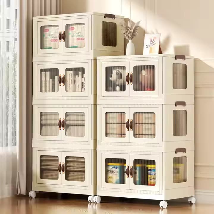Prateleira Armário Nicho Organizador 5 Compartimentos Empilháveis Estante Casa Escritório Vertical