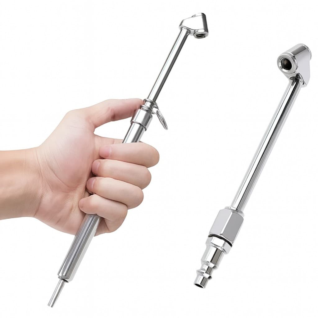 Calibrador Medidor De Pressão De Pneus Profissional 160 Libras Com Bico E Adaptador Para Engate Rápido