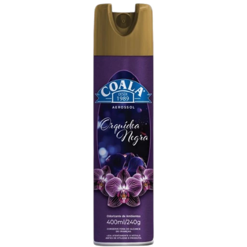 Kit Coala Aerossol Lavanda, Ameixa Dourada, Bambu, Chá Branco, Orquídea Negra 400ml/240g Odorizante de Ambientes