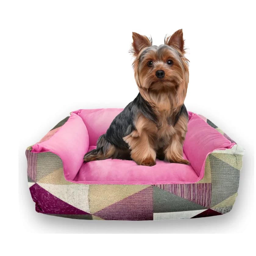 Caminha Pet Retangular Capa Removível Para Cães Geométrica P
