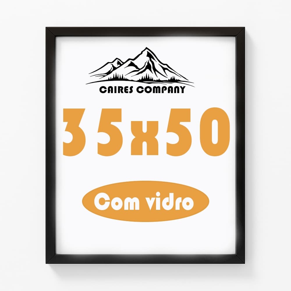 Quadro 35x50 C/Vidro Moldura 50x35 Para Foto Imagem Decorativa