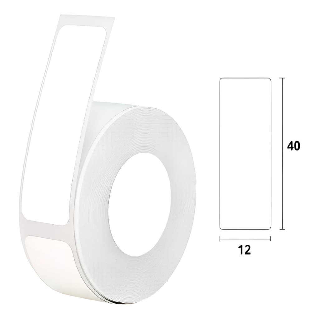 1 Rolo De Etiquetas Térmica Niimbot D110 D101 D11 12x40mm (160pçs) Sem tinta A prova de água