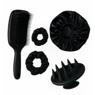 massageador  cabelos AFRO/escova raquete/2xuxinha cetim/touca de cetim/massageadora/(CORES SORTIDAS)