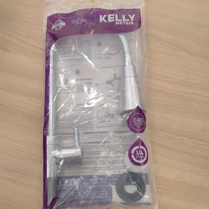 TORNEIRA MESA COZINHA FLEX 5495 C-59 GOURMET CROMADA DUPLO JATO - KELLY