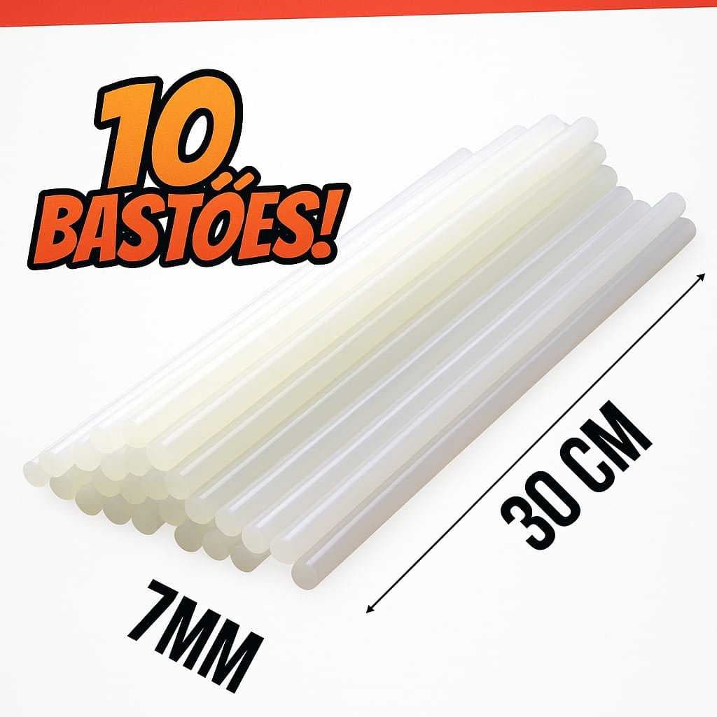 Bastão Cola Quente Fino 7mm Refil com 10/20/40/79 (1kg) Unidades Tubo Pistola Cola Quente Pequena