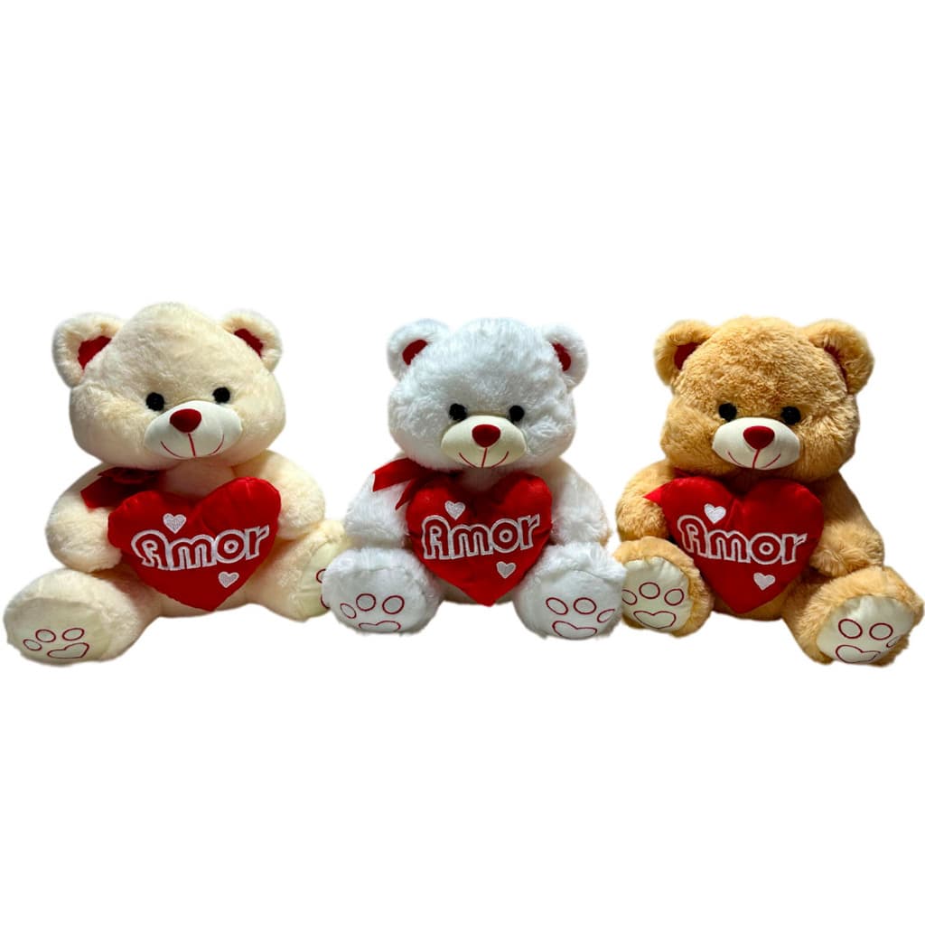 Urso Pelucia Coracao Love Fofo Namorados Romantico - 32cm