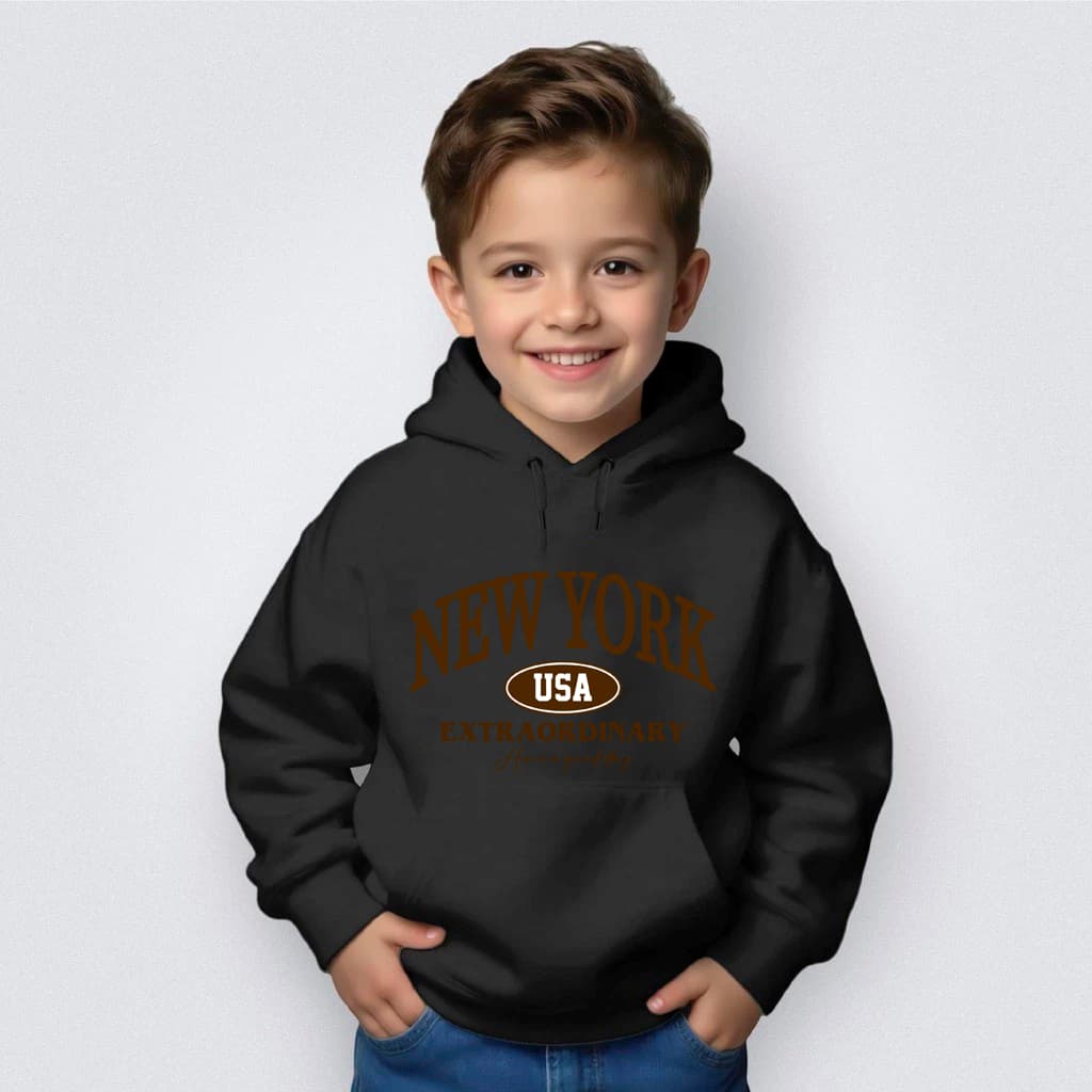 Moletom new Infantil Blusa de Frio Moletons Juvenil Moletom Infantil Casaco Canguru