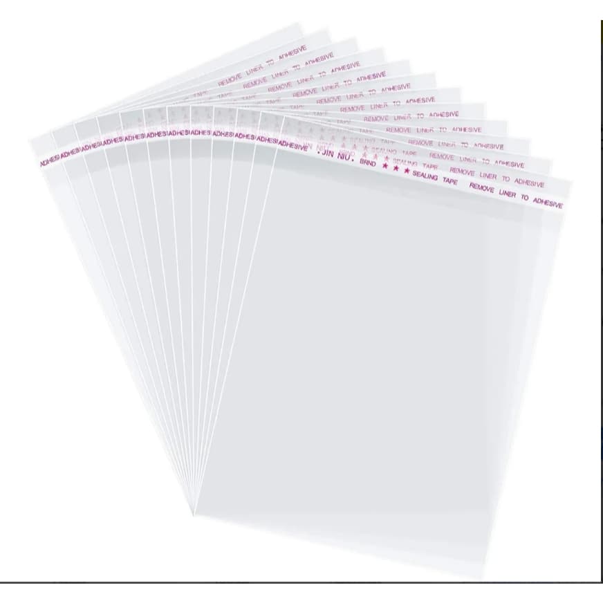 Saco Adesivado Plastico Transparente 5x8 C/100un