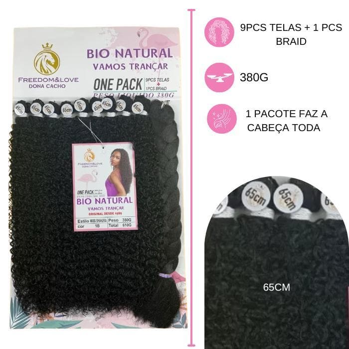 Cabelo Bio Natural Miss Shakira 65cm 380g Freedom&Love Dona Cacho