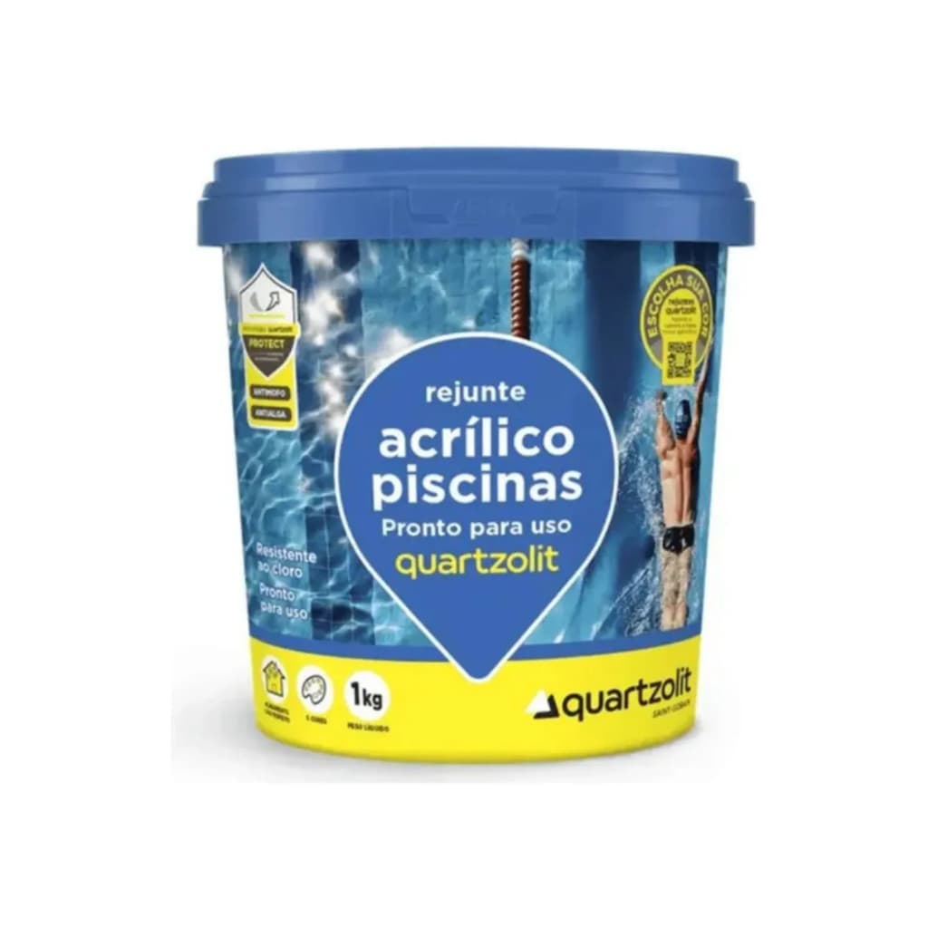 Rejunte Acrílico Para Piscina Quartzolit Cores 1kg
