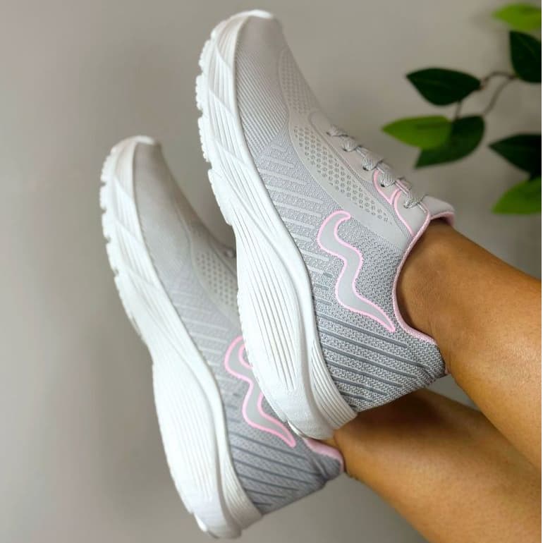 Tenis Feminino Esportivo Academia Treino Caminhada Corrida Lançamento Super Leve