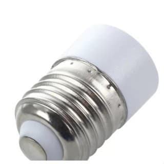 Kit Branco adaptador  E27 para rosca E14  Aluminio