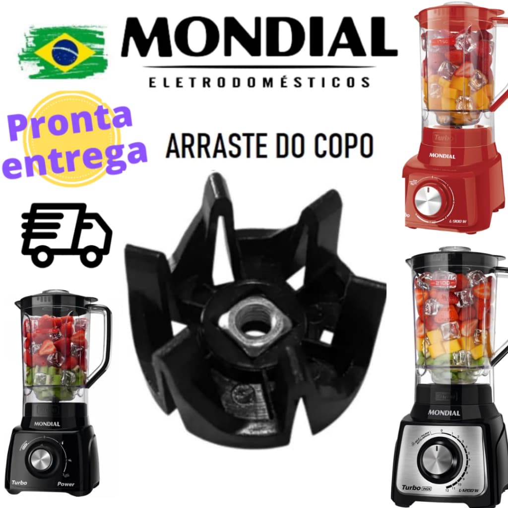 Arraste do Copo Liquidificador Mondial Turbo L850 850W (com porca)