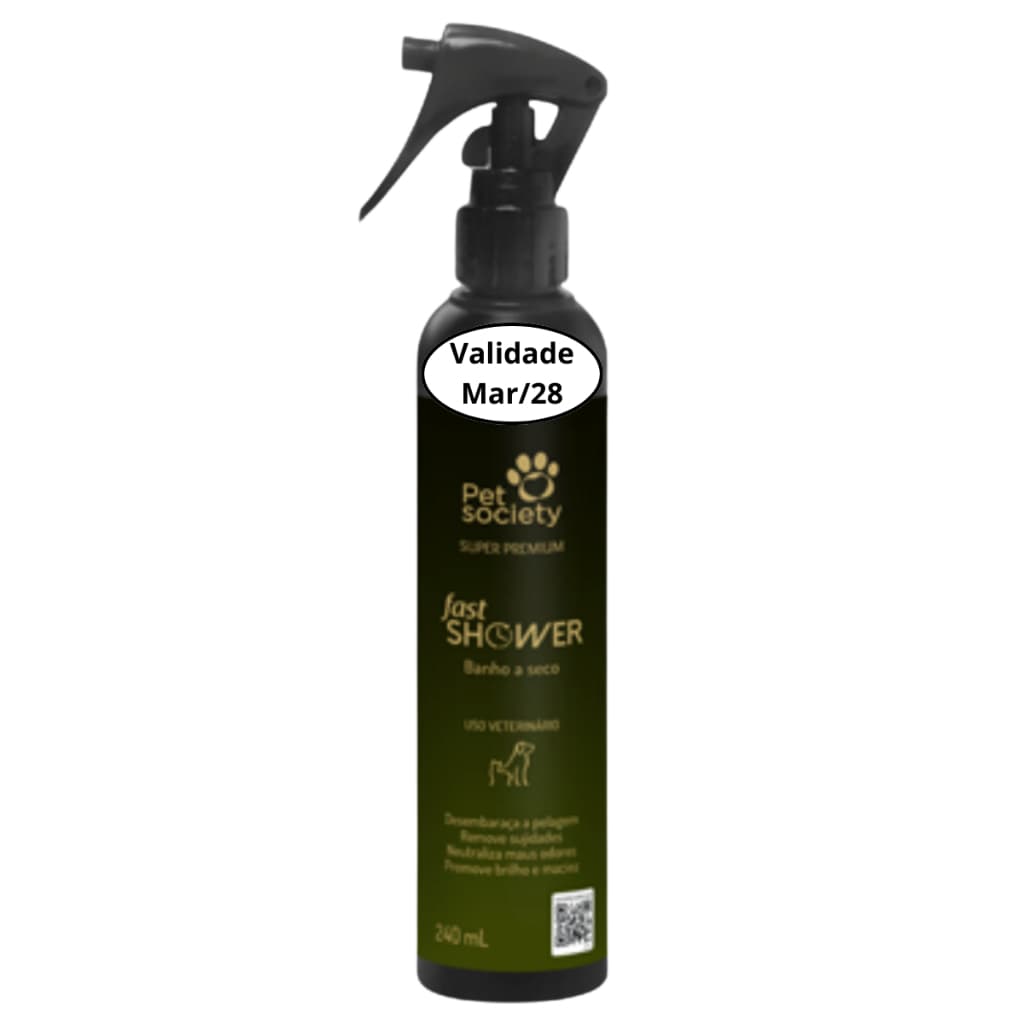 Banho a Seco Super Premium Fast Shower Pet Society 240ml