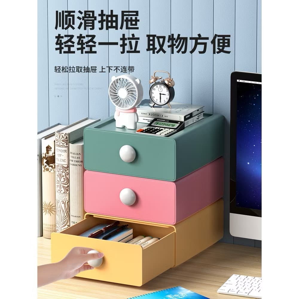 Organizador De Mesa Colorido Gaveta Cosmética Dormitório Caixas De Armazenamento Em Cascata Organizadores