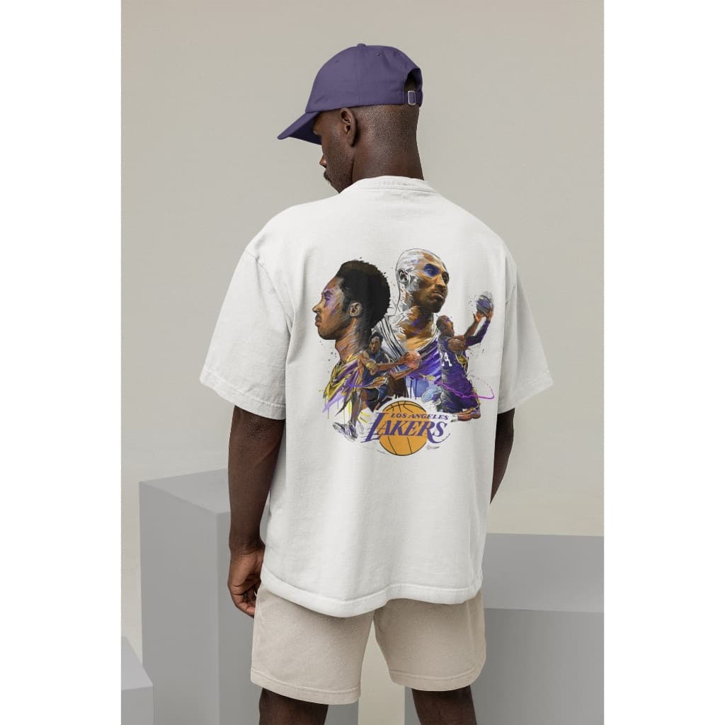Camiseta Oversized StreetWear Lakers Estampa nas Costas