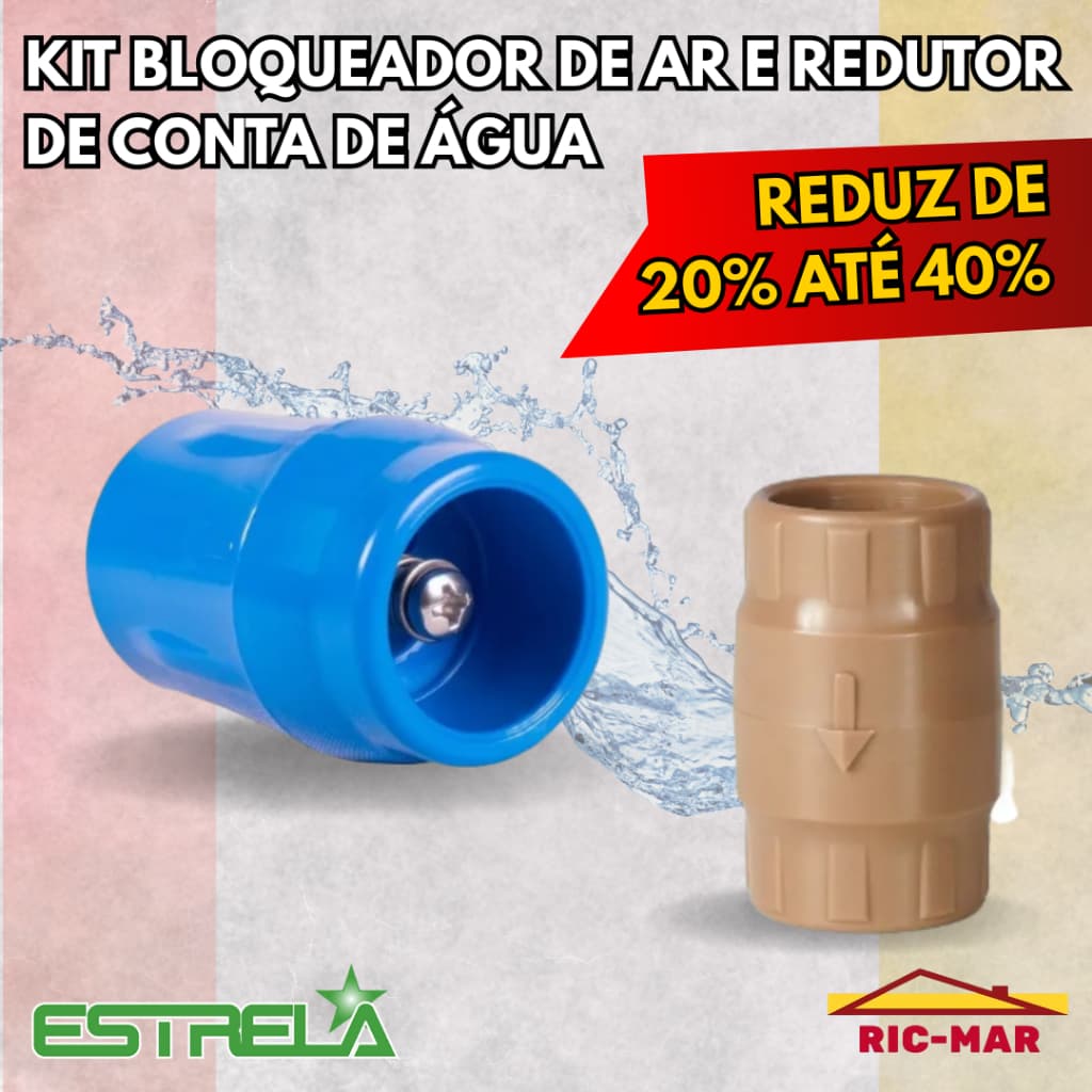 Kit Bloqueador de Ar 3/4 para Hidrômetro – Reduza sua Conta de Água! (1 ou 2 unid.)