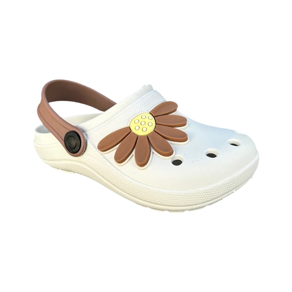 Babuche Infantil Menina Meia Flor Flozinha Criança Moda Leve Macio Emborrachado